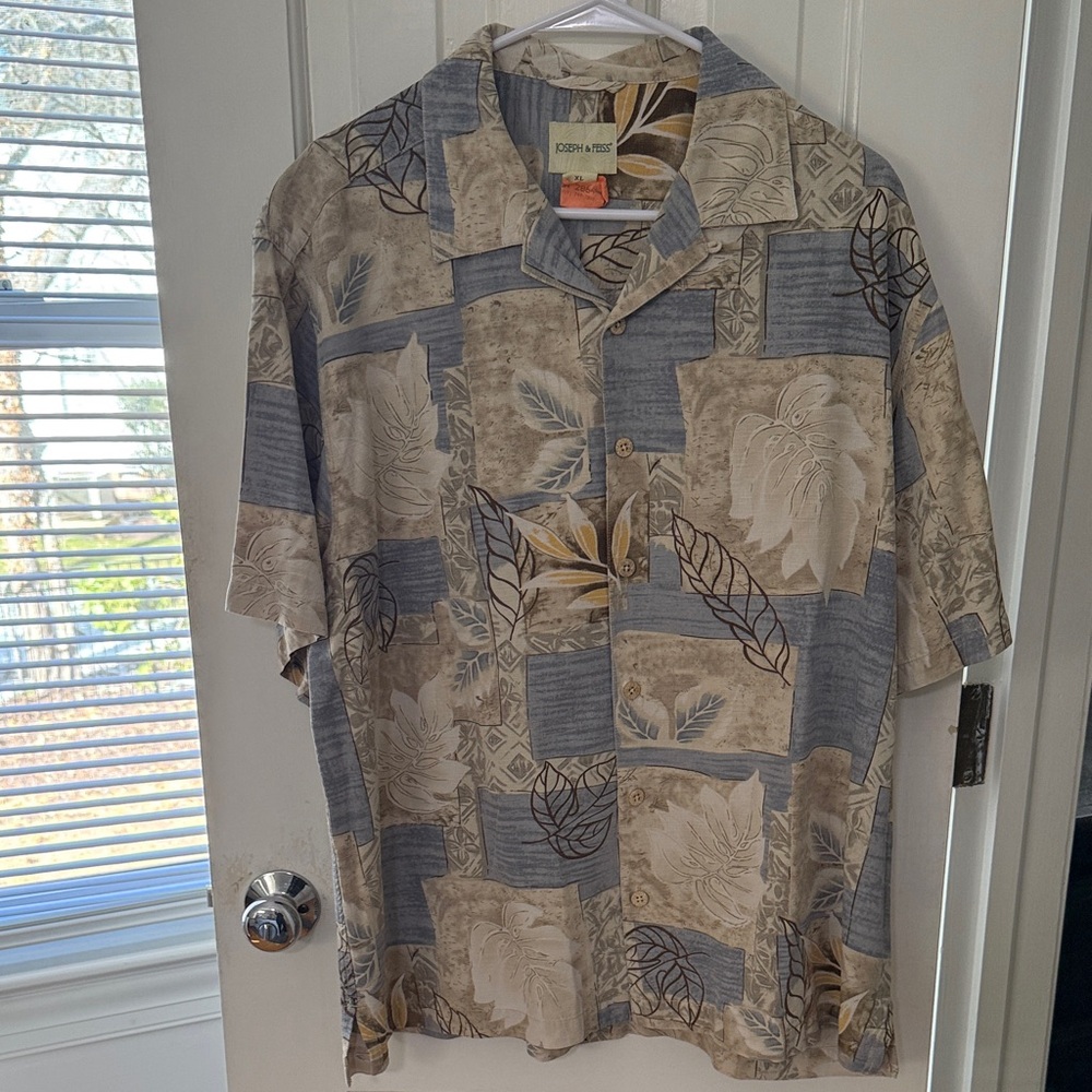 Men's Silk Button Front Shirt